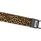 Brown Leopard Print Pattern Keychain Wristlet