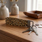Brown Leopard Print Keychain Wristlet