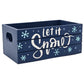 Let It Snow Holiday Wood Mini Crate