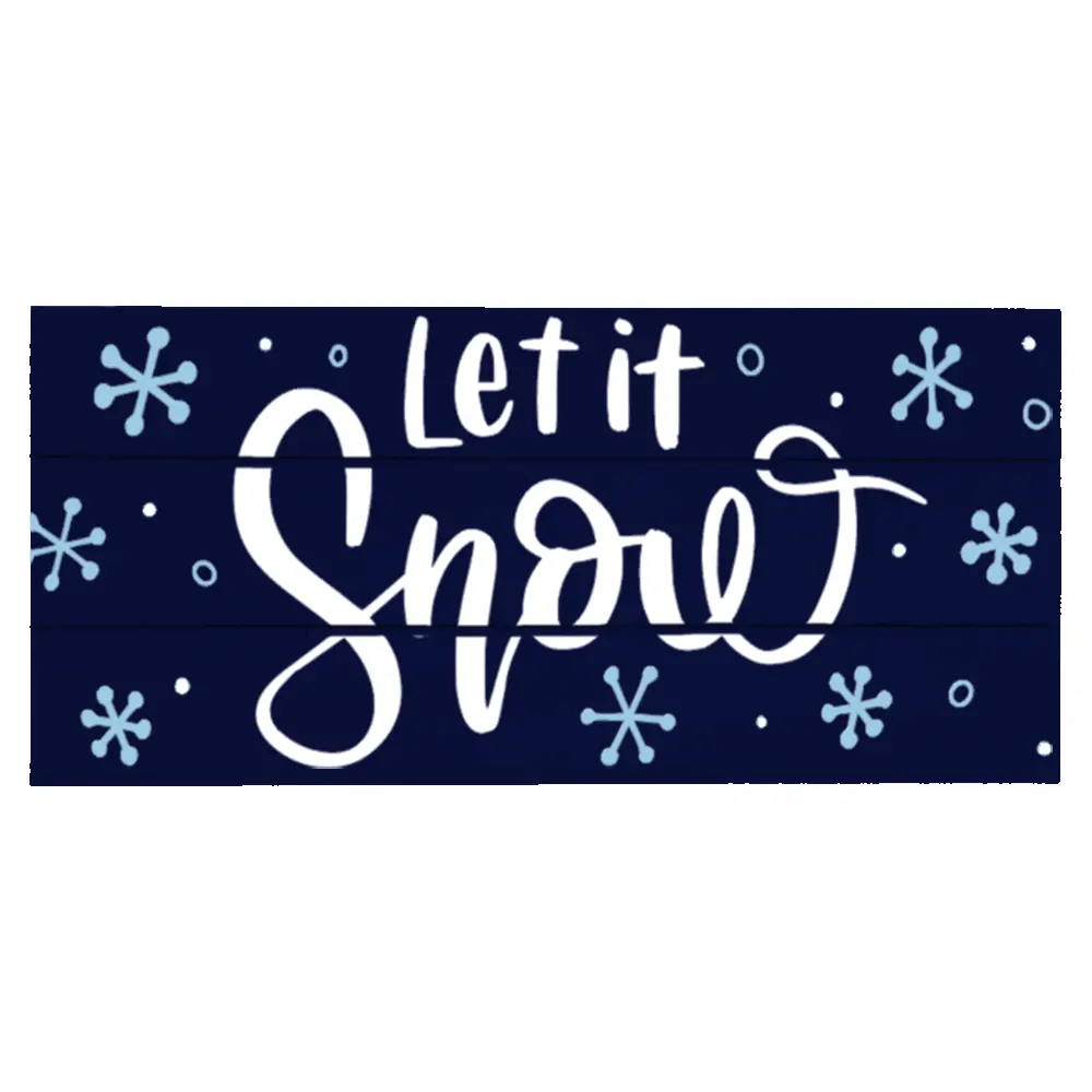 Let It Snow Holiday Wood Mini Crate