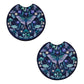 Whimsical Luna Moth 2 Pack Neoprene Car Coaster Set