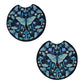 Whimsical Luna Moth 2 Pack Neoprene Car Coaster Set
