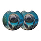Manatee Underwater Marine Life 2 Pack Neoprene Car Coaster Set
