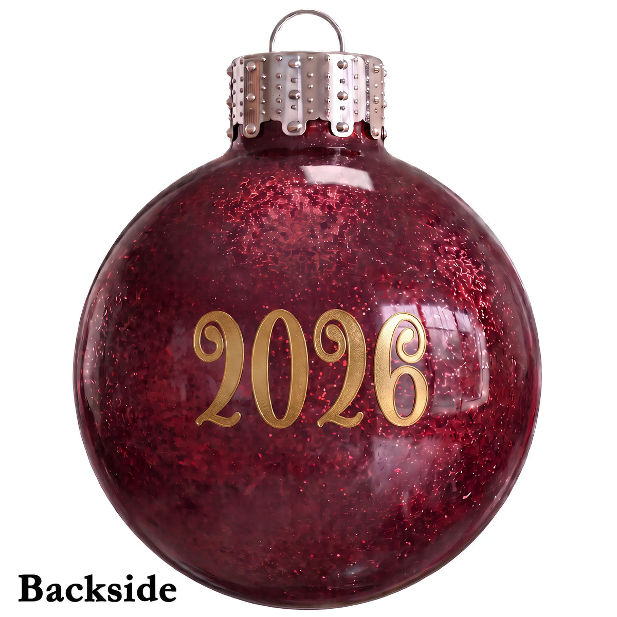 May You Never Be Too Grown Up Christmas Eve Red Metallic Ornament