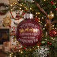 May You Never Be Too Grown Up Christmas Eve Red Metallic Ornament