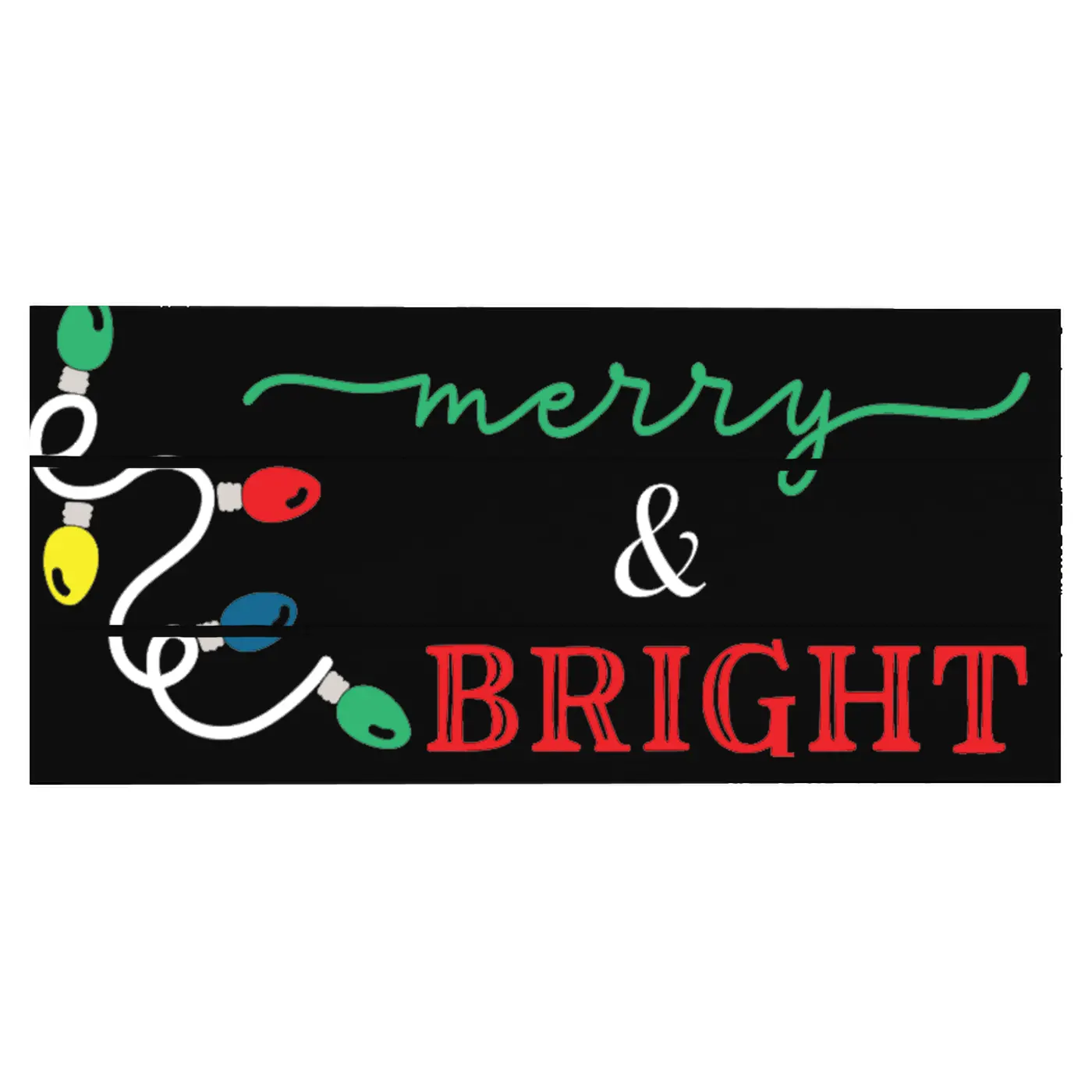 Merry & Bright Holiday Wood Mini Crate