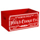 North Pole Milk & Cookie Co Holiday Wood Mini Crate