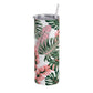 Tropical Pink & Green Monstera Leaf 20oz Skinny Tumbler