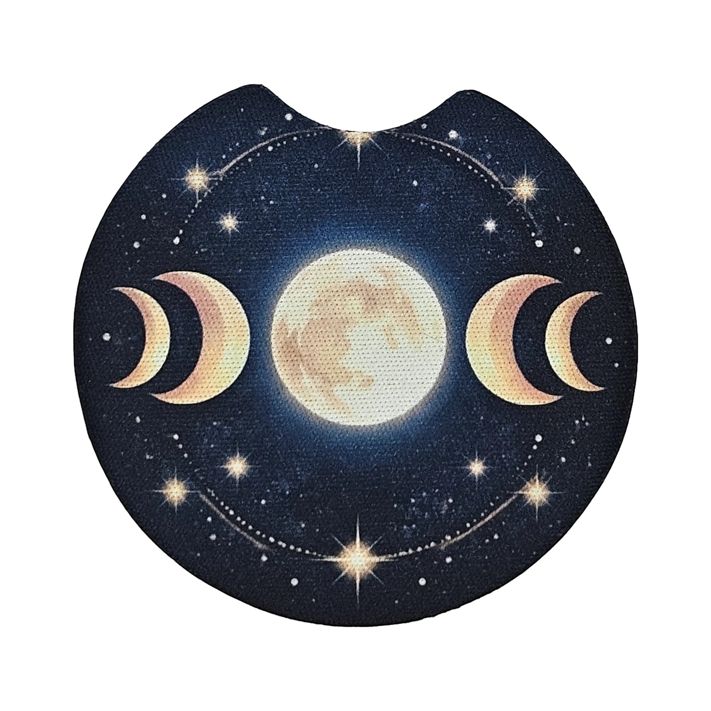 Celestial Moon Cosmic 2 Pack Neoprene Car Coaster Set