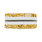 Mustard Yellow Floral Pattern Handmade Mini Quilted Zipper Box Pouch