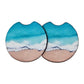 Ocean Beach Sand & Surf 2 Pack Neoprene Car Coaster Set