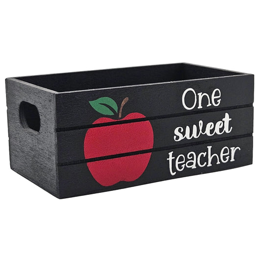 One Sweet Teacher Holiday Wood Mini Crate