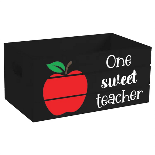 One Sweet Teacher Holiday Wood Mini Crate