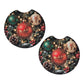 Christmas Ornaments 2-Pack Neoprene Car Coaster Set