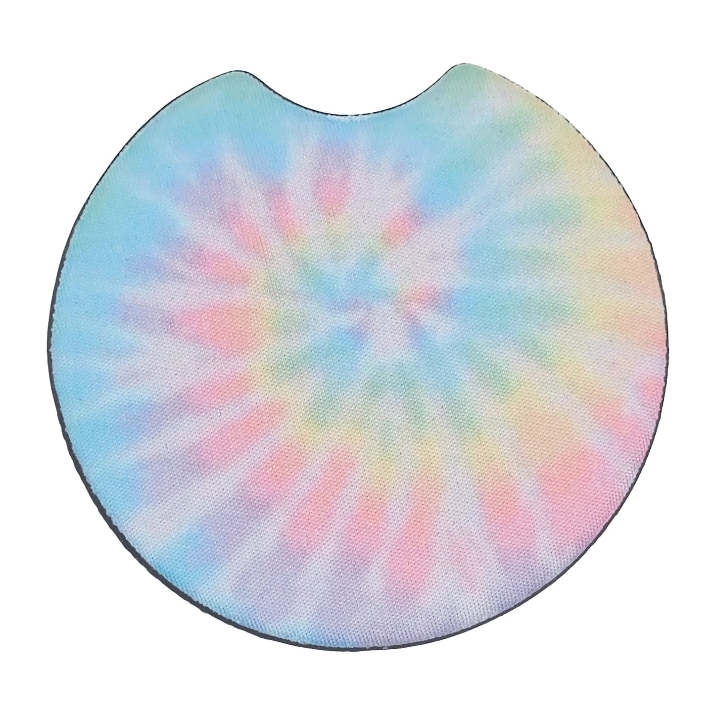 Pastel Tie Dye 2-Pack Neoprene Car Coaster Set