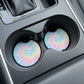 Pastel Tie Dye 2-Pack Neoprene Car Coaster Set