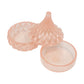 Rose Gold Pink Glitter Faceted Teardrop Resin Jewelry Jar