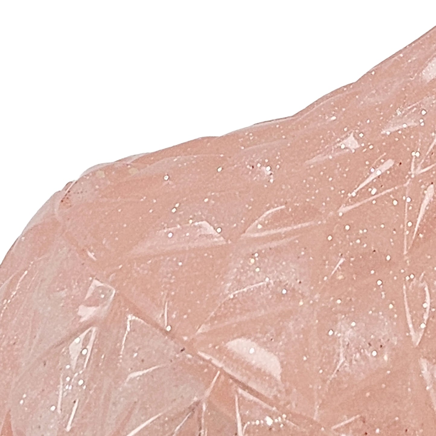 Rose Gold Pink Glitter Faceted Teardrop Resin Jewelry Jar