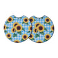 Sunflower Gingham Picnic 2-Pack Neoprene Car Coaster Set