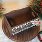 Christmas Tree Farm Brown Design Holiday Wood Mini Crate