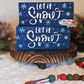 Let It Snow Holiday Wood Mini Crate