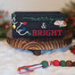 Merry & Bright Holiday Wood Mini Crate