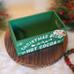 Christmas Blend Hot Cocoa Holiday Wood Mini Crate