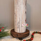 20 oz Vintage Style Snowman Snowing Distressed Wood Sublimation Tumbler - Imperfect