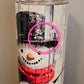 20 oz Vintage Style Snowman Snowing Distressed Wood Sublimation Tumbler - Imperfect