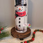 20 oz Vintage Style Snowman Snowing Distressed Wood Sublimation Tumbler - Imperfect