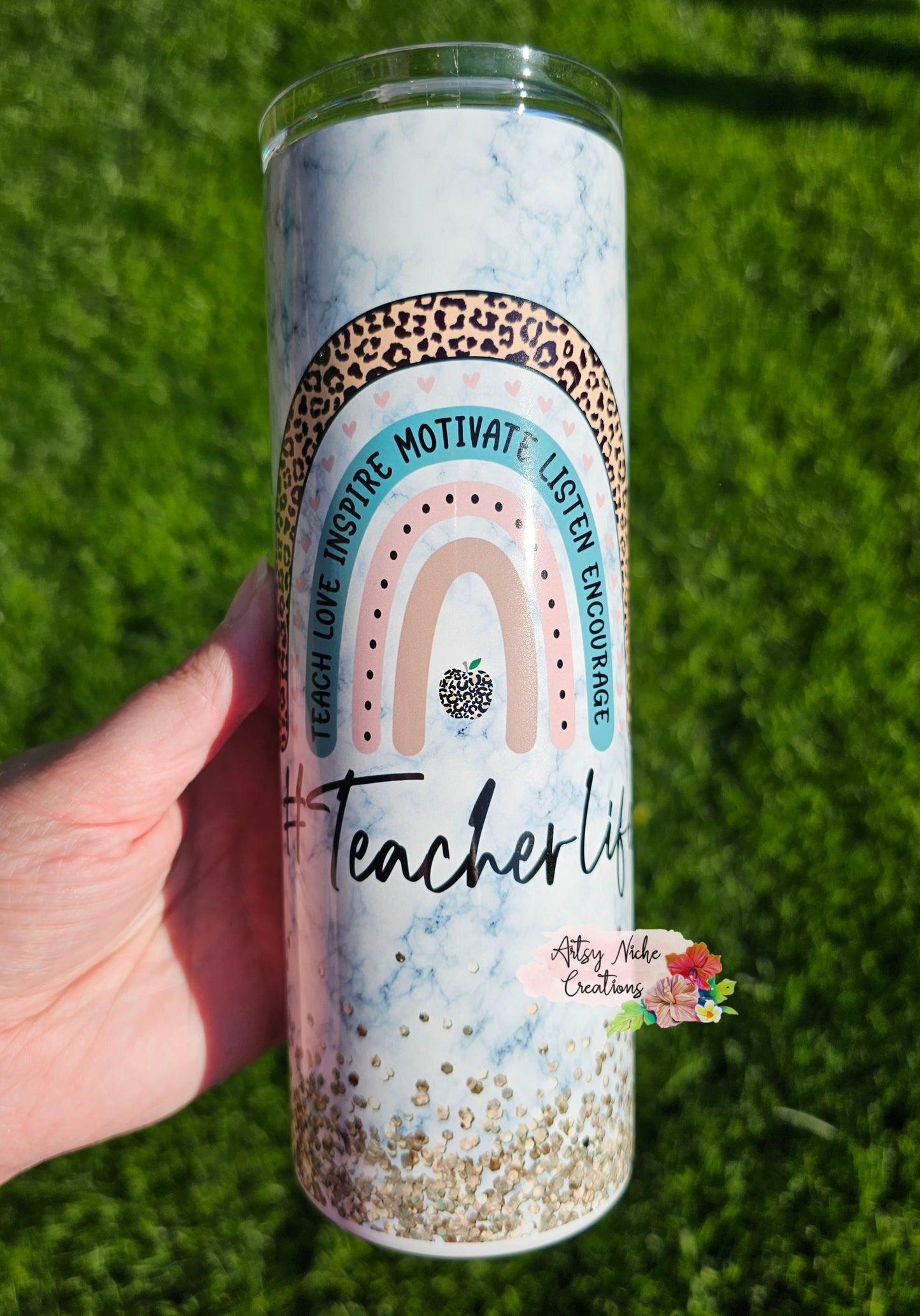 20 oz #Teacher Life Sublimation Tumbler - Imperfect