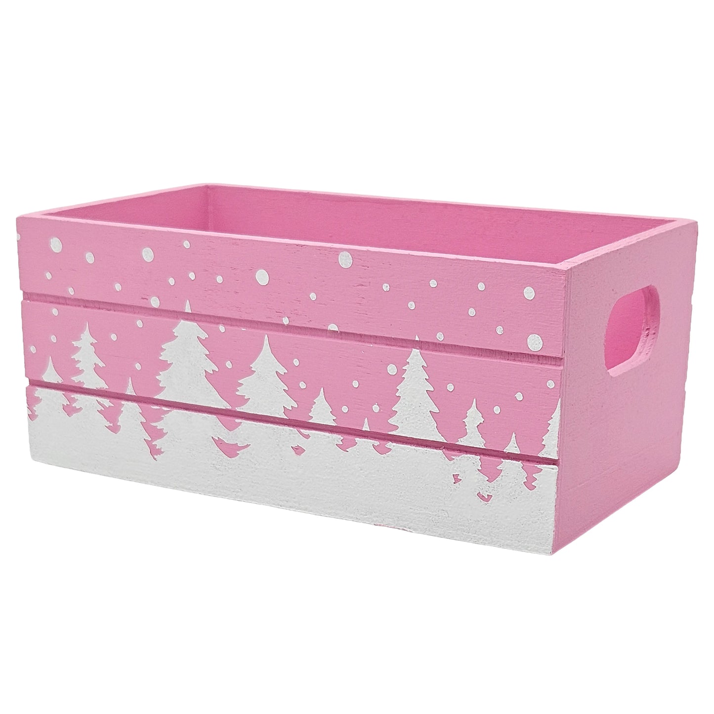 Winter Scene Holiday Wood Mini Crate