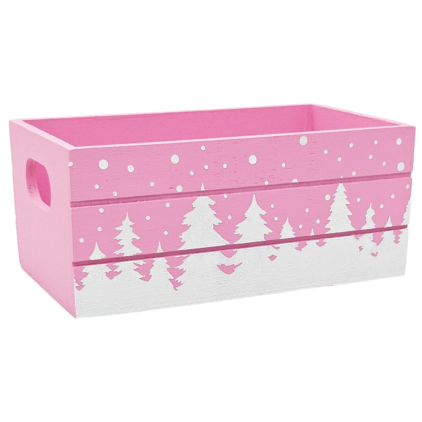 Winter Scene Holiday Wood Mini Crate
