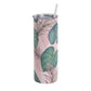 Pink Tropical Monstera & Palm Leaves 20oz Skinny Tumbler