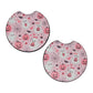 Pink Halloween Ghost & Pumpkin 2-Pack Neoprene Car Coaster Set