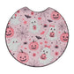 Pink Halloween Ghost & Pumpkin 2-Pack Neoprene Car Coaster Set