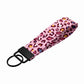 Pink Rainbow Leopard Keychain Wristlet