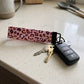 Pink Rainbow Leopard Keychain Wristlet