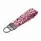 Pink Rainbow Leopard Keychain Wristlet
