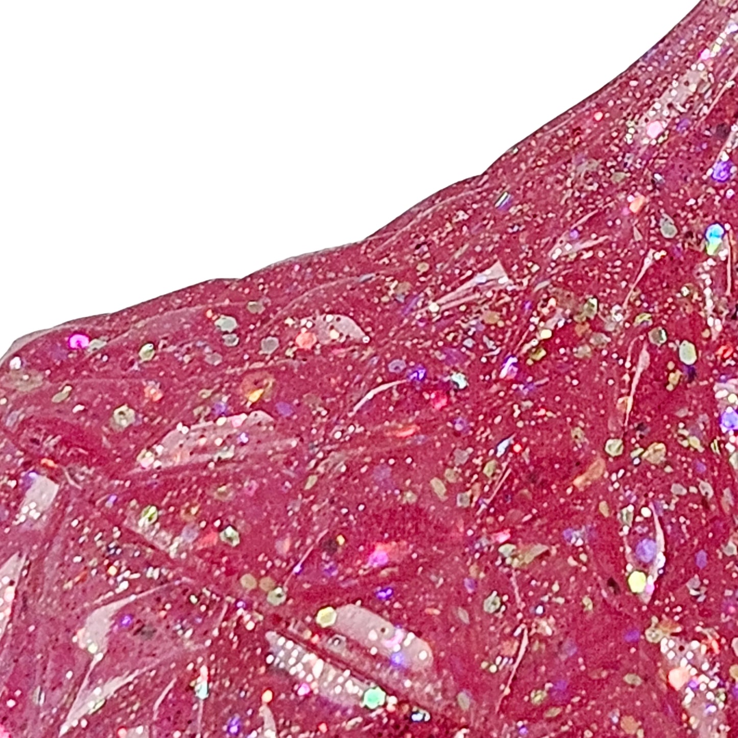Pink Holographic Glitter Faceted Teardrop Resin Jewelry Jar