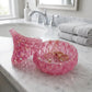 Pink Holographic Glitter Faceted Teardrop Resin Jewelry Jar
