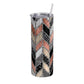 Rose Gold & Pink Geometric Chevron 20oz Skinny Tumbler