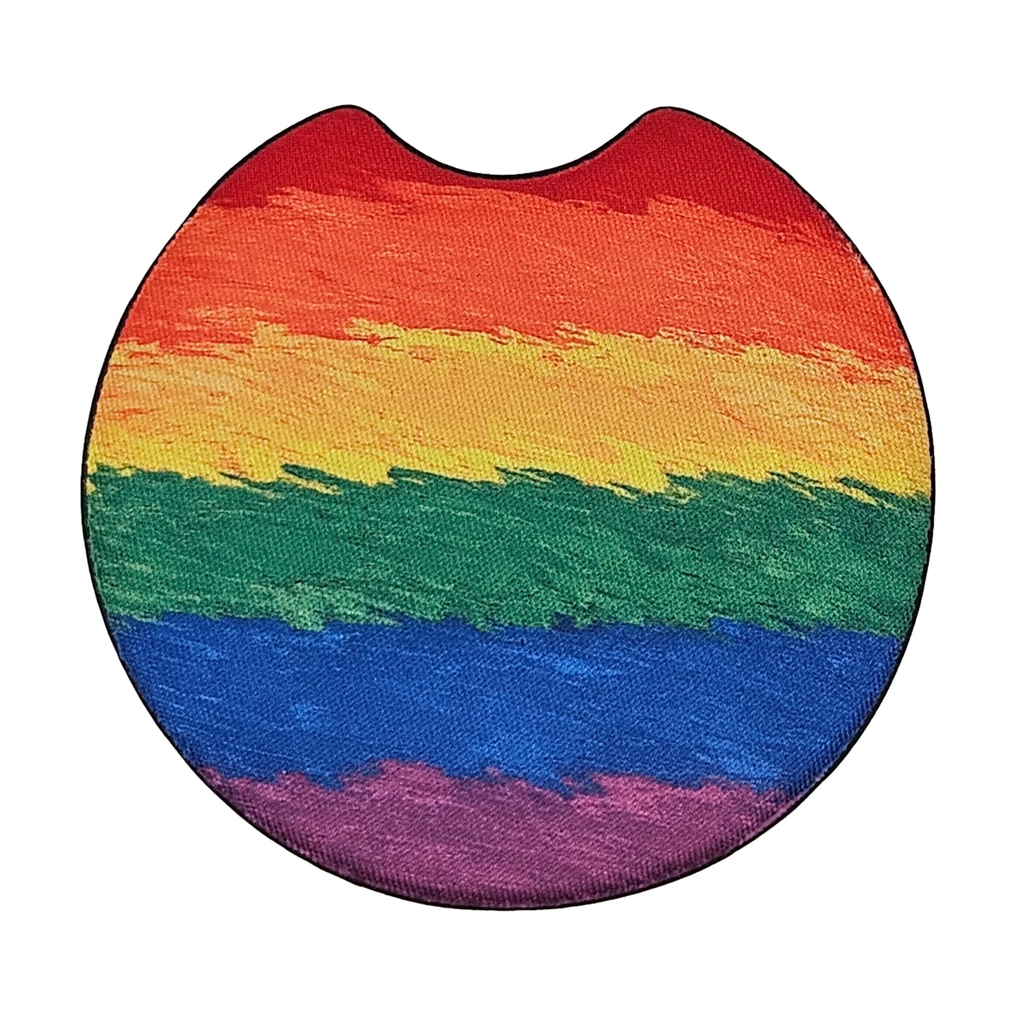Pride Rainbow Flag 2-Pack Neoprene Car Coaster Set