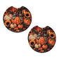 Fall Harvest Pumpkin 2-Pack Neoprene Car Coaster Set