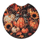 Fall Harvest Pumpkin 2-Pack Neoprene Car Coaster Set