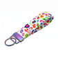 Colorful Neon Rainbow Cheetah Print Wristlet