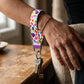 Colorful Neon Rainbow Cheetah Print Wristlet