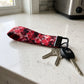 Red Geometric Diamond Keychain Wristlet