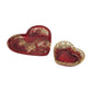 Red and Gold Glitter Resin Heart Tray 2-Piece Set