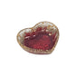 Red and Gold Glitter Resin Heart Tray 2-Piece Set